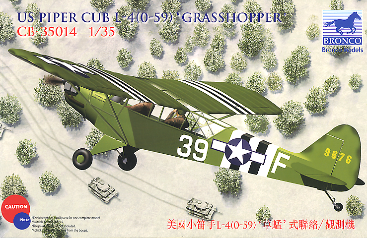 1/35 US Piper Cub L-4(0-59) Grasshopper Aircraft - Hobby Sense