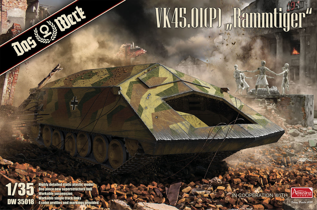 1/35 VK45.01(P) Rammtiger, German WWII Demolition Tank - Hobby Sense