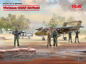 1/48 Vietnam USAF Airfield (Cessna O-2A, OV-10А Bronco, US Pilots & Ground Personnel (Vietnam War) (5 figures)) - Hobby Sense