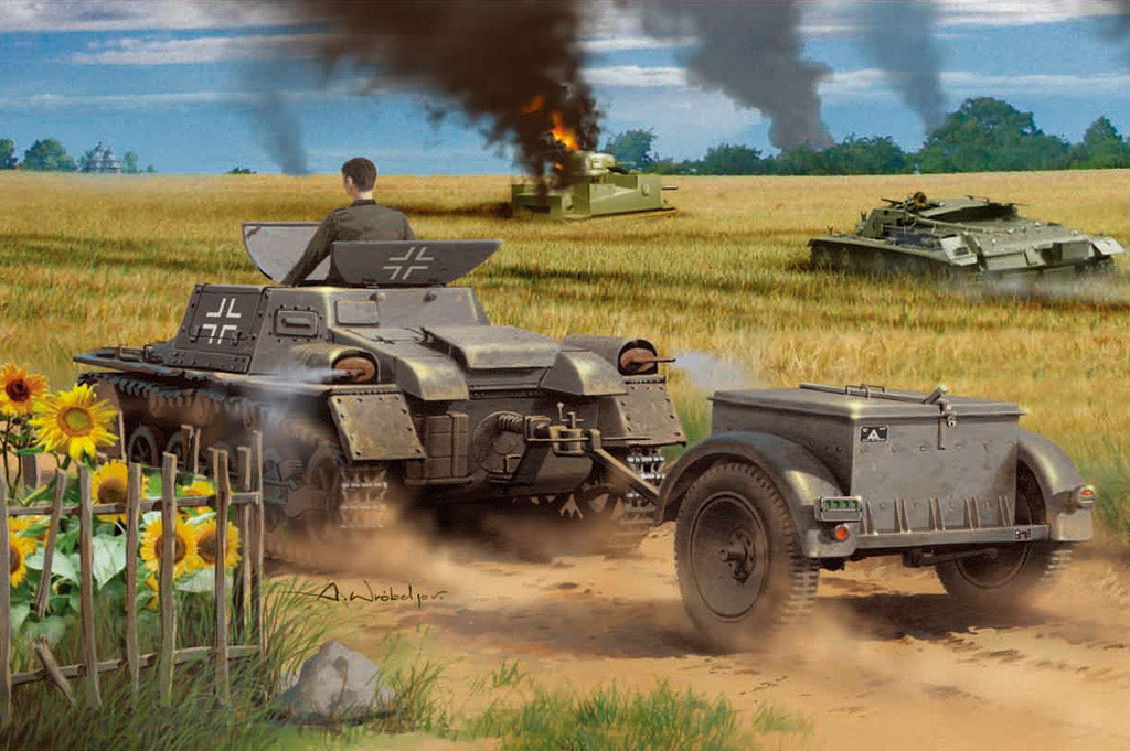 1/35 Munitionsschlepper auf Panzerkampfwagen I Ausf A with Ammo Trailer - Hobby Sense