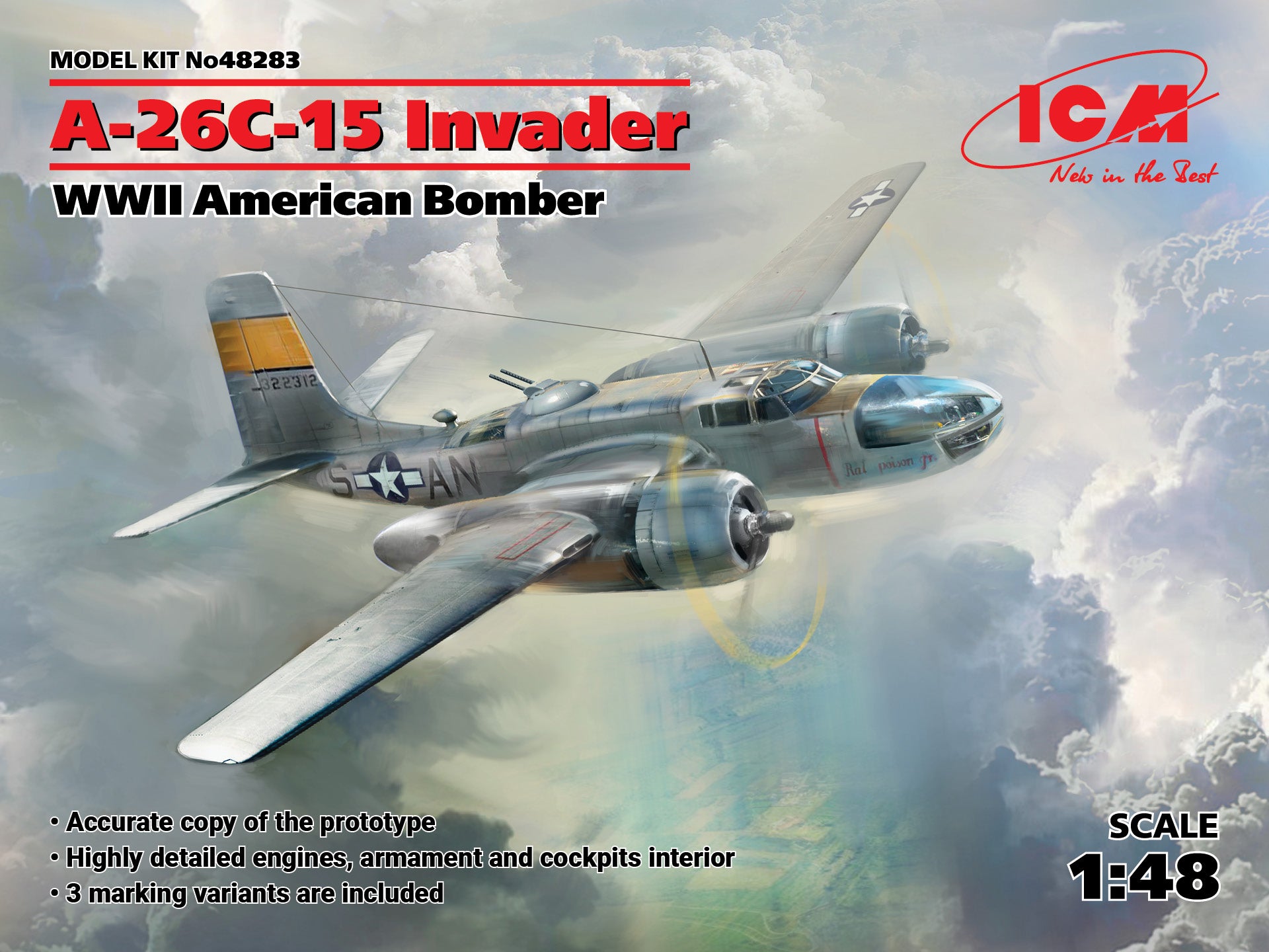 ICM 1/48 A-26C-15 Invader, WWII American Bomber