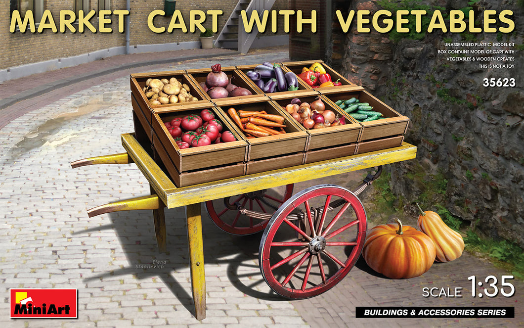 1/35 Market Cart with Vegetables - Hobby Sense