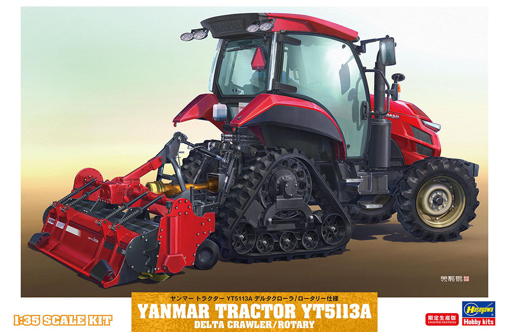 1/35 Yanmar Tractor YT5113A Delta Crawler/Rotary - Hobby Sense
