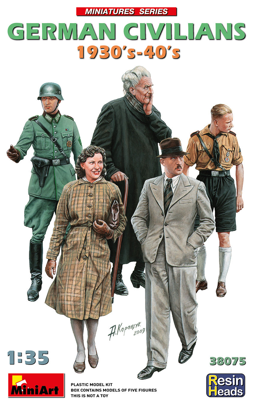 1/35 German Civilians 1930-40s. Resin Heads - Hobby Sense