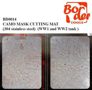 Camo Mask Cutting Mat, Stainless Steel, for WW1 and WW2 Tanks - Hobby Sense