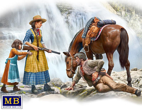 1/35 Outlow. Gunslinger series. Kit No. 1. Marshal Tom Tucker, Molly and Rebecca Hanson - Hobby Sense