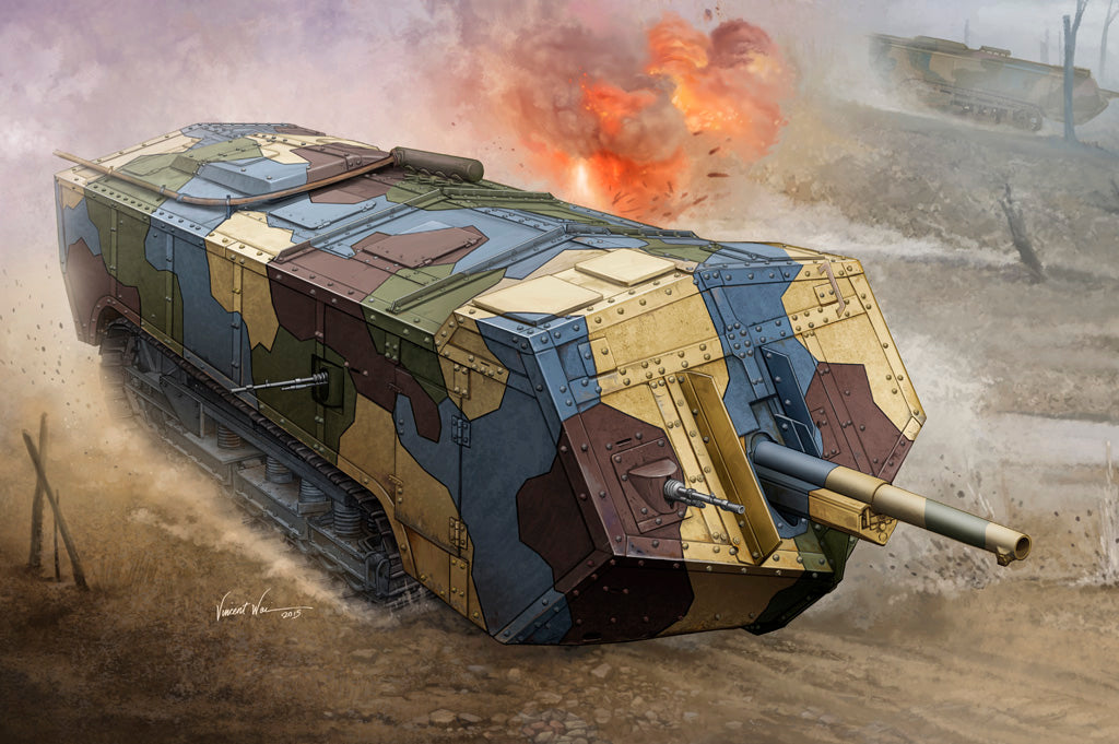 1/35 French Saint-Chamond Heavy Tank - Medium - Hobby Sense