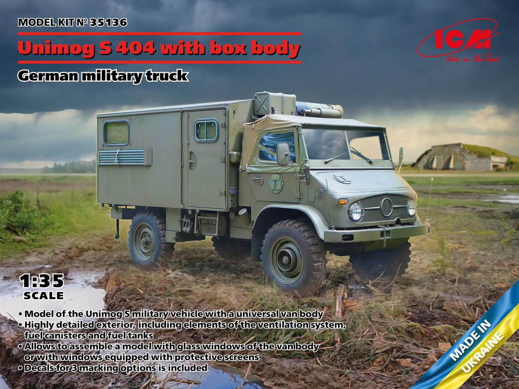 1/35 Unimog S 404 with Box Body, German Military Truck - Hobby Sense