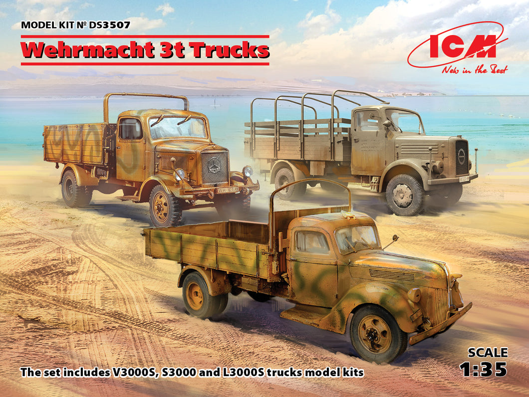 1/35 Wehrmacht 3t Trucks (V3000S, KHD S3000, L3000S) - Hobby Sense