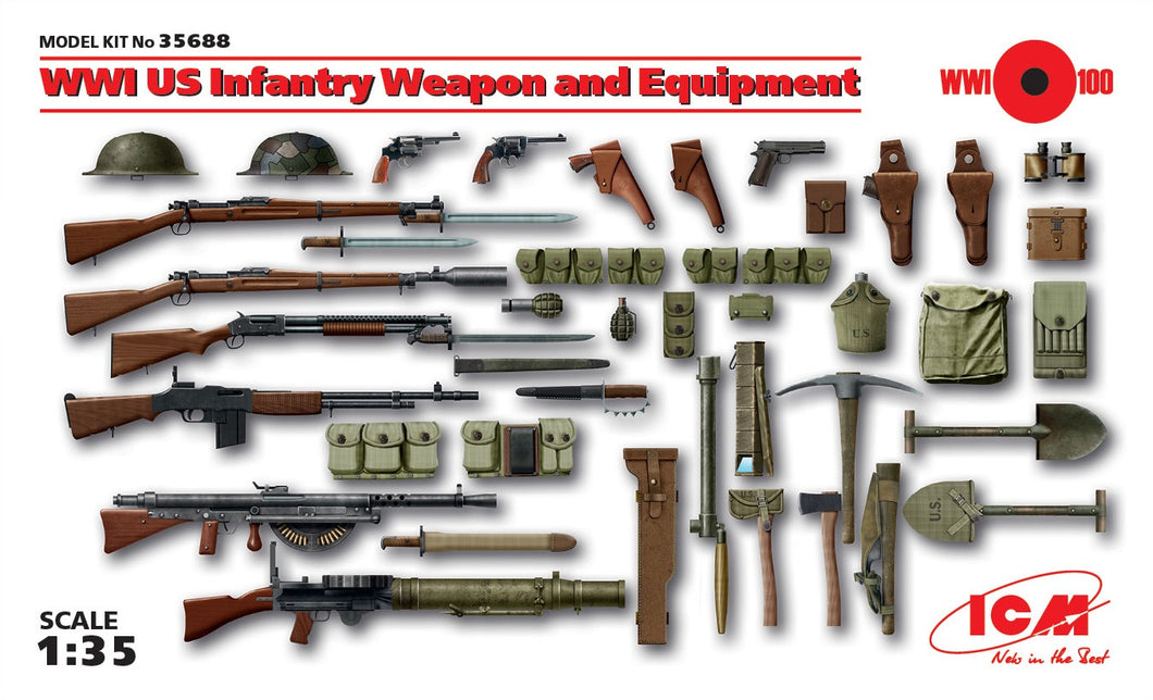 1/35 WWI US Infantry Weapon and Equipment - Hobby Sense