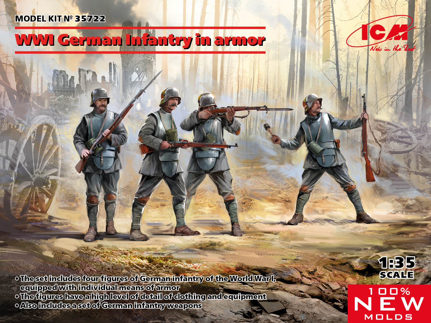 1/35 WWI German Infantry in Armor - Hobby Sense