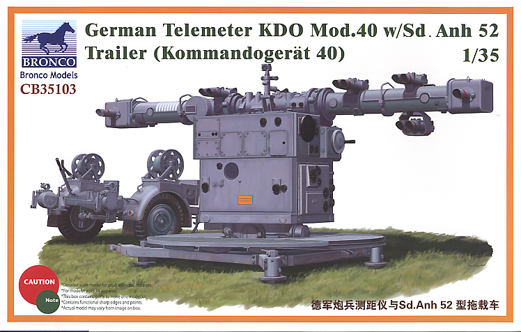 1/35 German Telemeter KDO Mod.40 w/ Sd.Anh 52 (Kommando-Gerat 40) Trailer - Hobby Sense