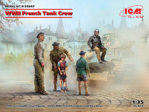 1/35 WWII French Tank Crew (4 figures) - Hobby Sense