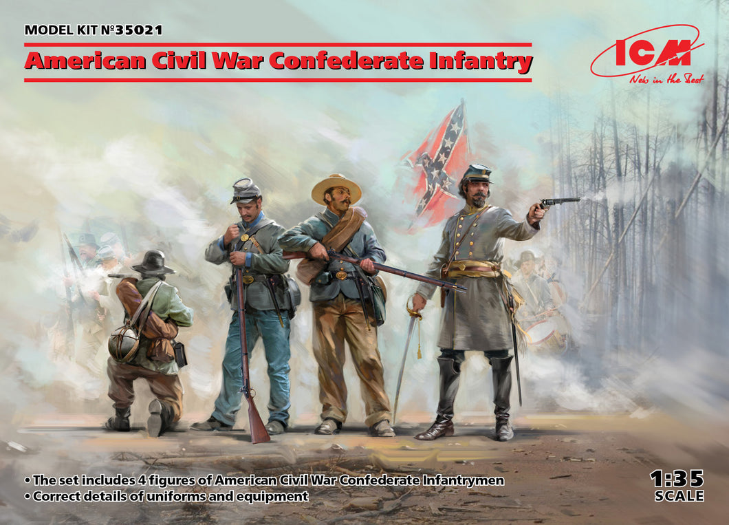 1/35 American Civil War Confederate Infantry - Hobby Sense
