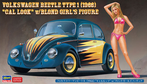 1/24 Volkswagen Beetle Type 1 (1966) w/Blond Girl's Figure - Hobby Sense