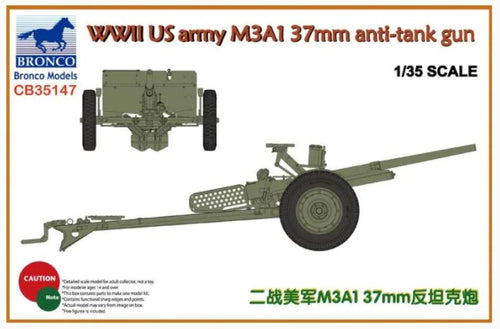 1/35 WWII US army M3A1 37mm Anti-Tank Gun - Hobby Sense