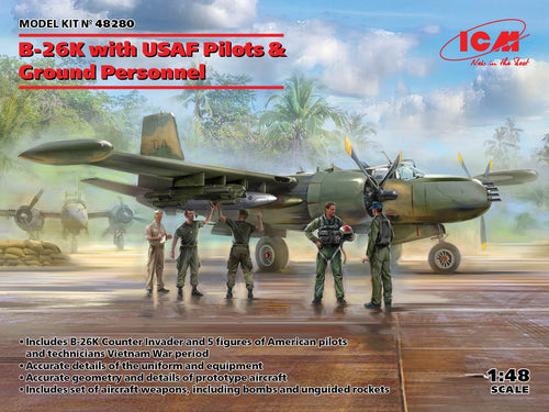 1/48 B26K with USAF Pilots & Ground Personnel - Hobby Sense