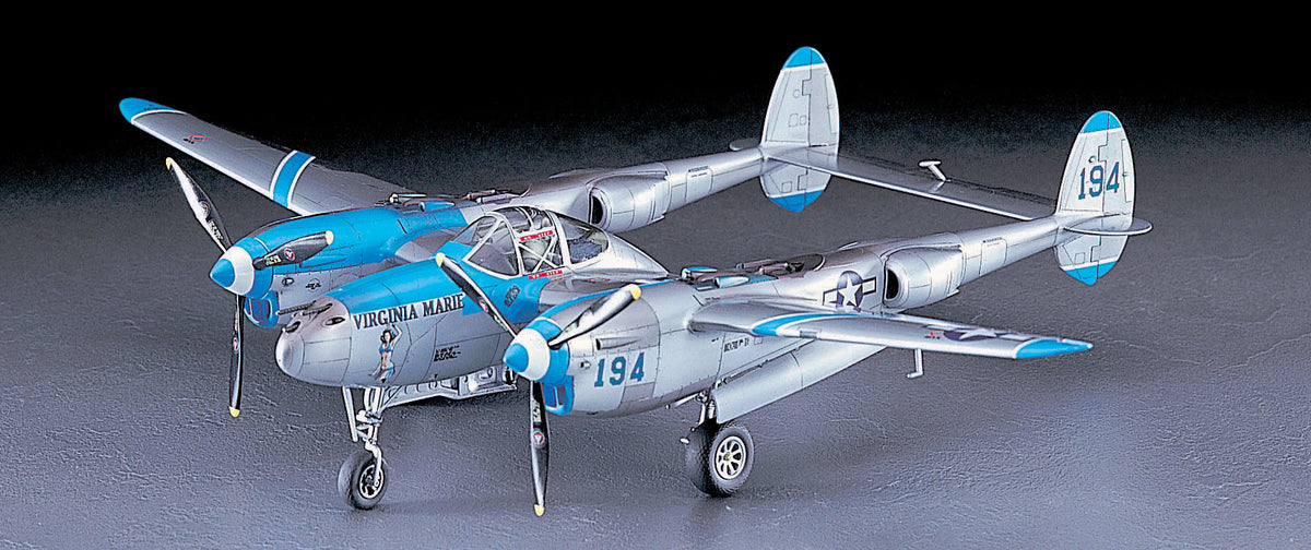 1/48 P-38J Lightning "Virginia Marie" U.S Army Air Force Fighter - Hobby Sense
