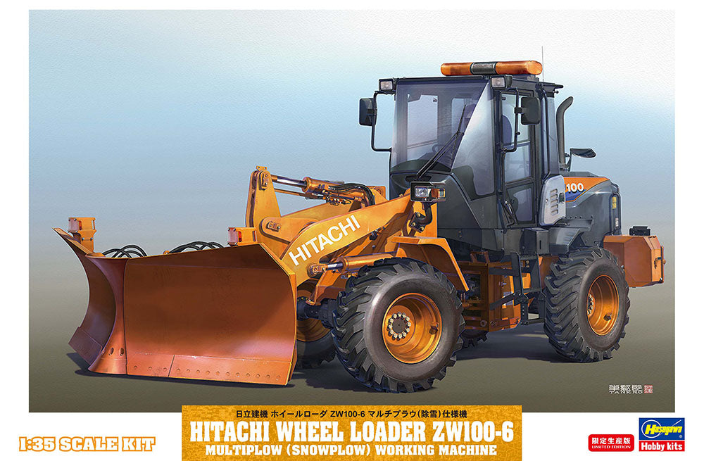 1/35 Hitachi Wheel Loader ZW100-6 Multiplow (Snowplow) - Hobby Sense