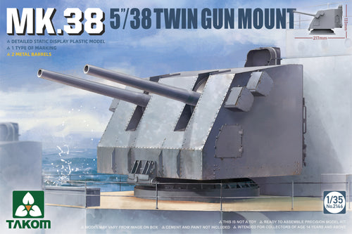 1/35 MK.38 5''/38 Twin Gun Mount (Metal Barrel) - Hobby Sense