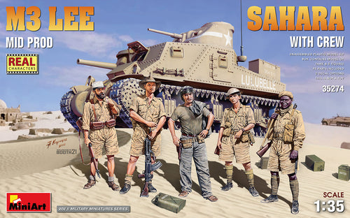 1/35 M3 Lee Mid Prod. Sahara w/Crew - Hobby Sense