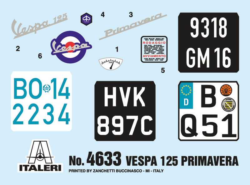 1/9 Vespa 125 Primavera - Hobby Sense