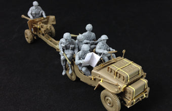 1/35 British 6 Pdr Anti Tank Gun with 1/4 Ton Truck and Crew - Hobby Sense