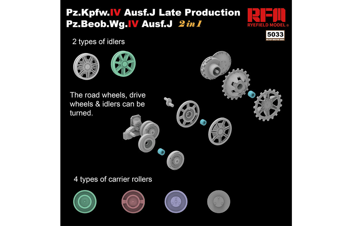 1/35 Panzer Pz.Kpfw.IV Ausf.J Late Production Pz.Beob.Wg.IV Ausf. J 2 in 1 - Hobby Sense