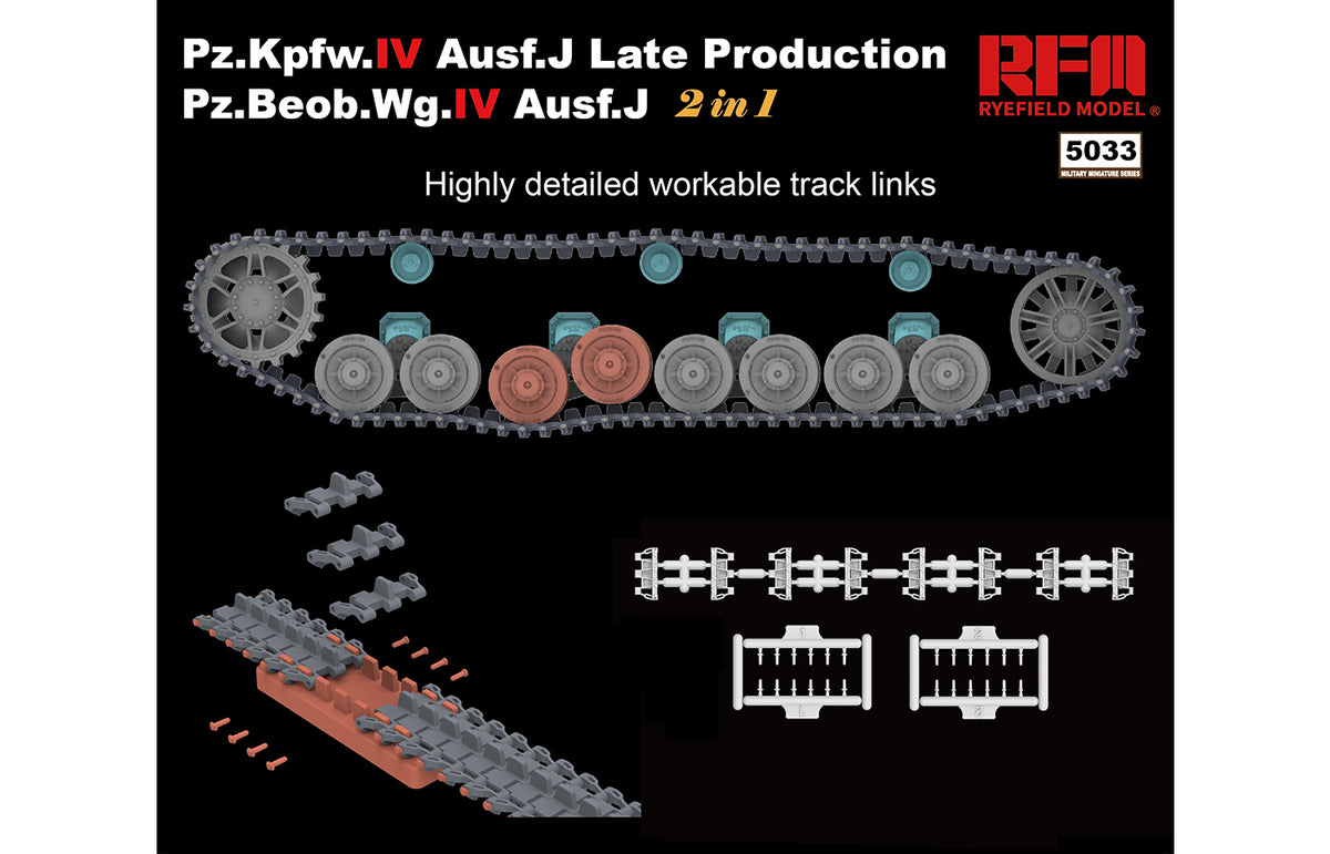 1/35 Panzer Pz.Kpfw.IV Ausf.J Late Production Pz.Beob.Wg.IV Ausf. J 2 in 1 - Hobby Sense