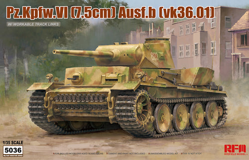 1/35 Pz.Kpfw.VI (7.5 cm) Ausf.B (vk36.01) w/workable track links - Hobby Sense