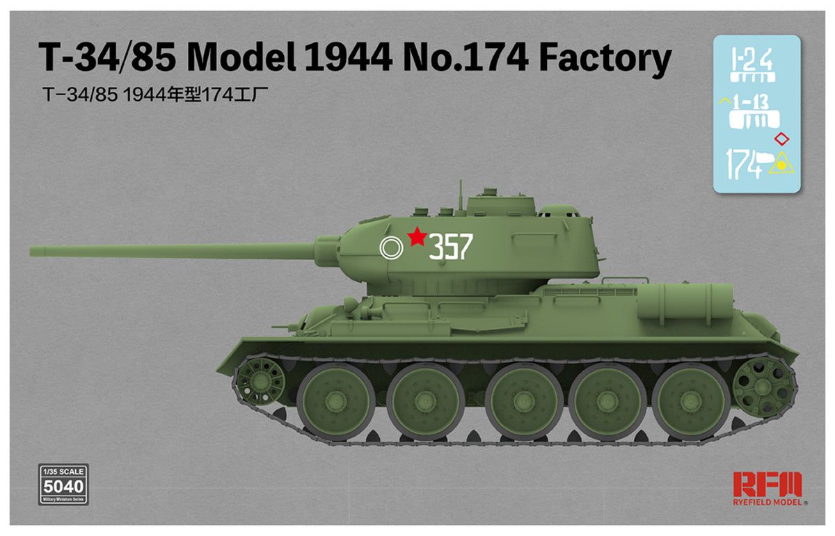 1/35 T34/85 Model 1944 No.174 Factory - Hobby Sense