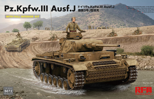 1/35 Panzer Pz.Kpfw.III Ausf.J, Full Interior - Hobby Sense