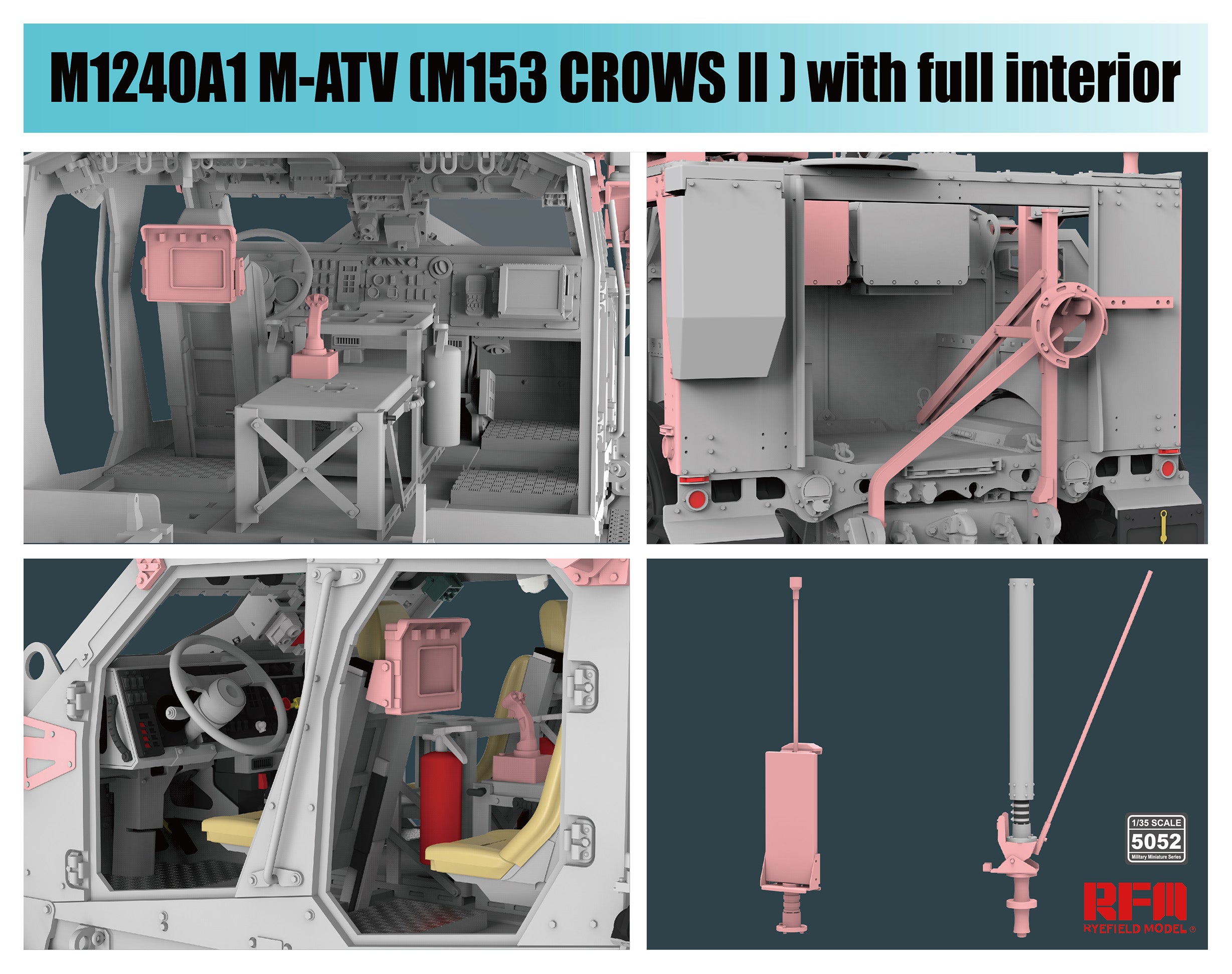 1/35 M1240A1 M-ATV (M153 CROWS II), Full Interior - Hobby Sense