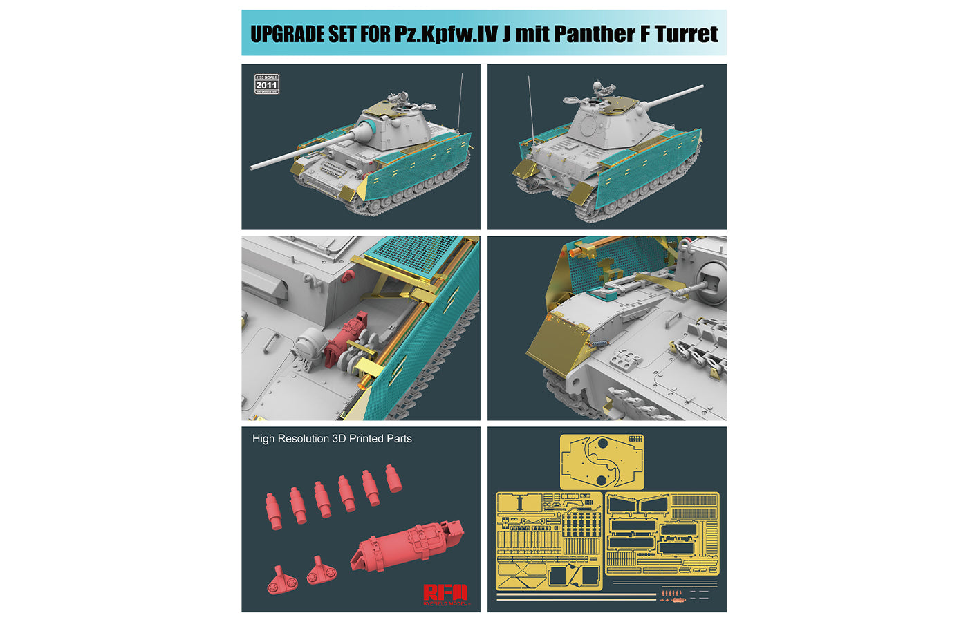 1/35 Pz.Kpfw.IV J mit Panther F Turret Upgrade Solution - Hobby Sense