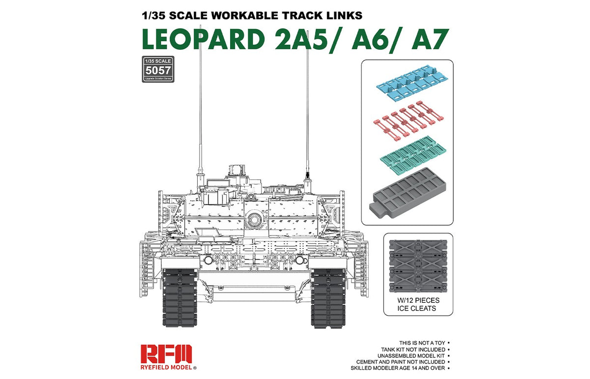 1/35 Leopard 2A5/A6/A7 Workable Track Links - Hobby Sense