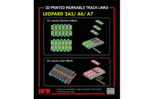 1/35 Leopard 2A5/A6/A7 3D Printed Workable Track Links - Hobby Sense
