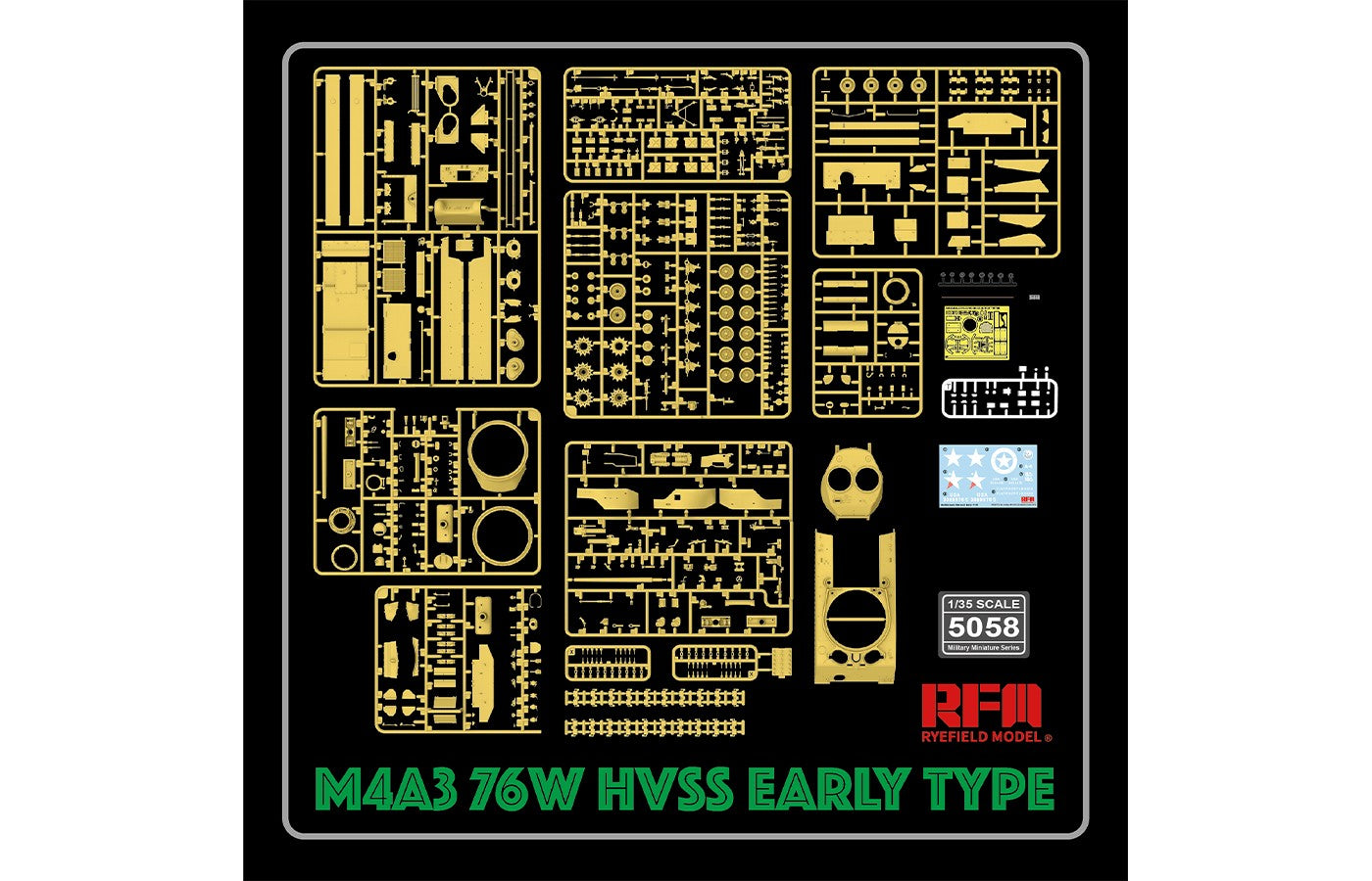 1/35 Sherman M4A3 76W HVSS Eearly Type - Hobby Sense