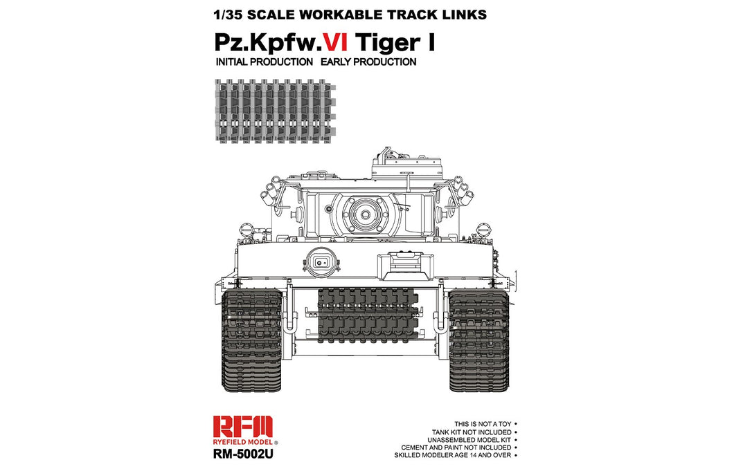 1/35 Tiger I Early Prod. Workable Track Links - Hobby Sense