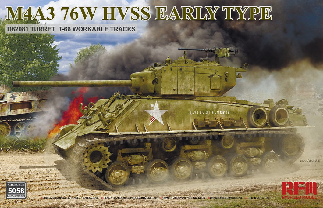 1/35 Sherman M4A3 76W HVSS Eearly Type - Hobby Sense