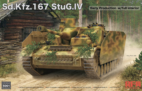 1/35 Sd.Kfz.167 StuG.IV Early Production w/Full Interior & Workable Track Links - Hobby Sense