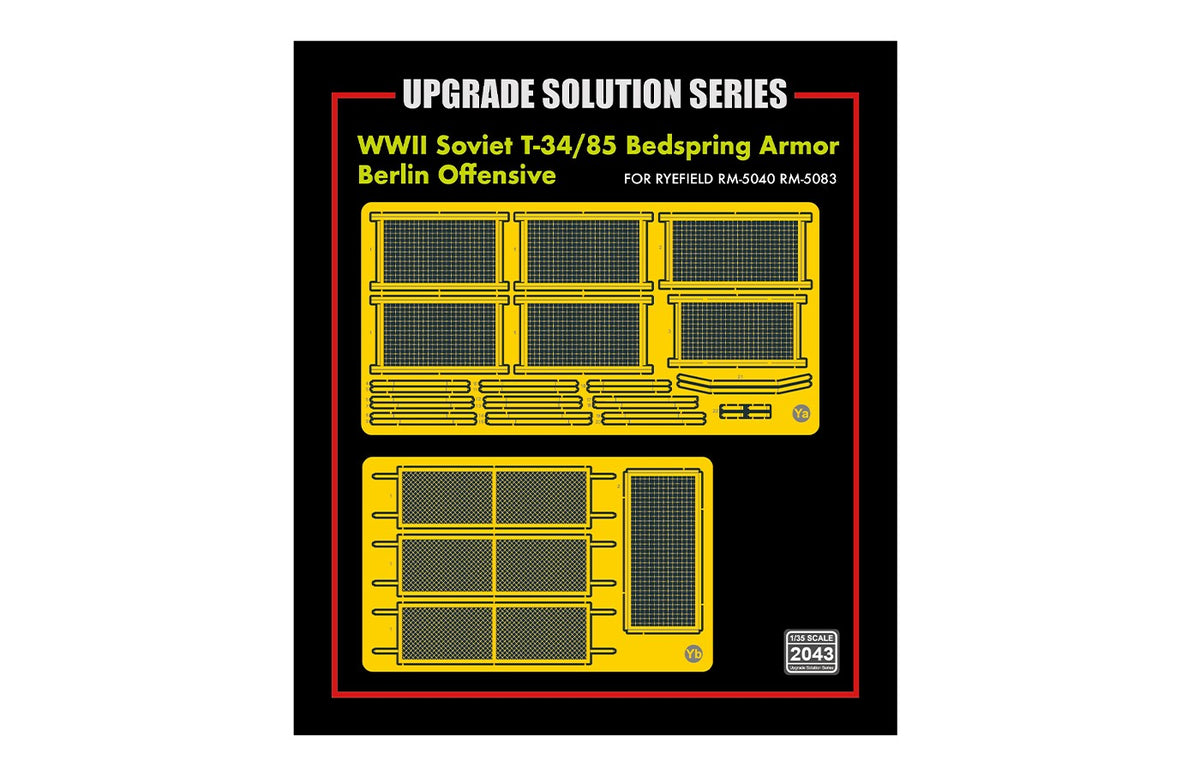 1/35 T-34/85 Bedspring Armor (Berlin Offensive) for RFM 5083 Upgrade Kit - Hobby Sense