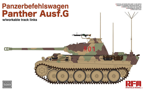 1/35 Panther Ausf.G Panzerbefehlswagen w/Workable Track Links - Hobby Sense