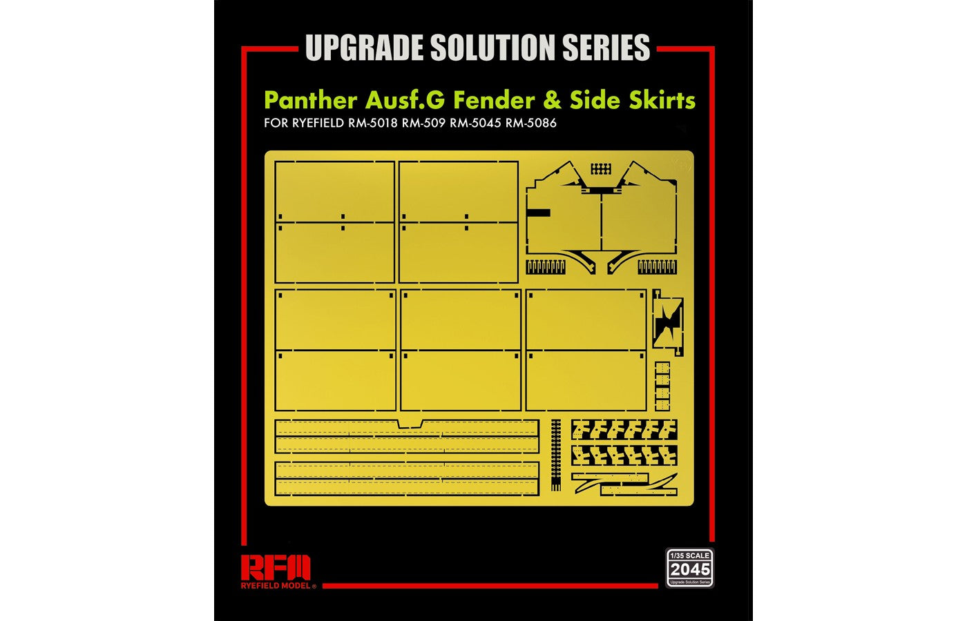 1/35 Panther Ausf.G Fender&Side Skirts Upgrade Kit - Hobby Sense