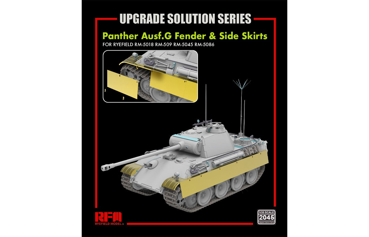 1/35 Panther Ausf.G Fender&Side Skirts Upgrade Kit - Hobby Sense