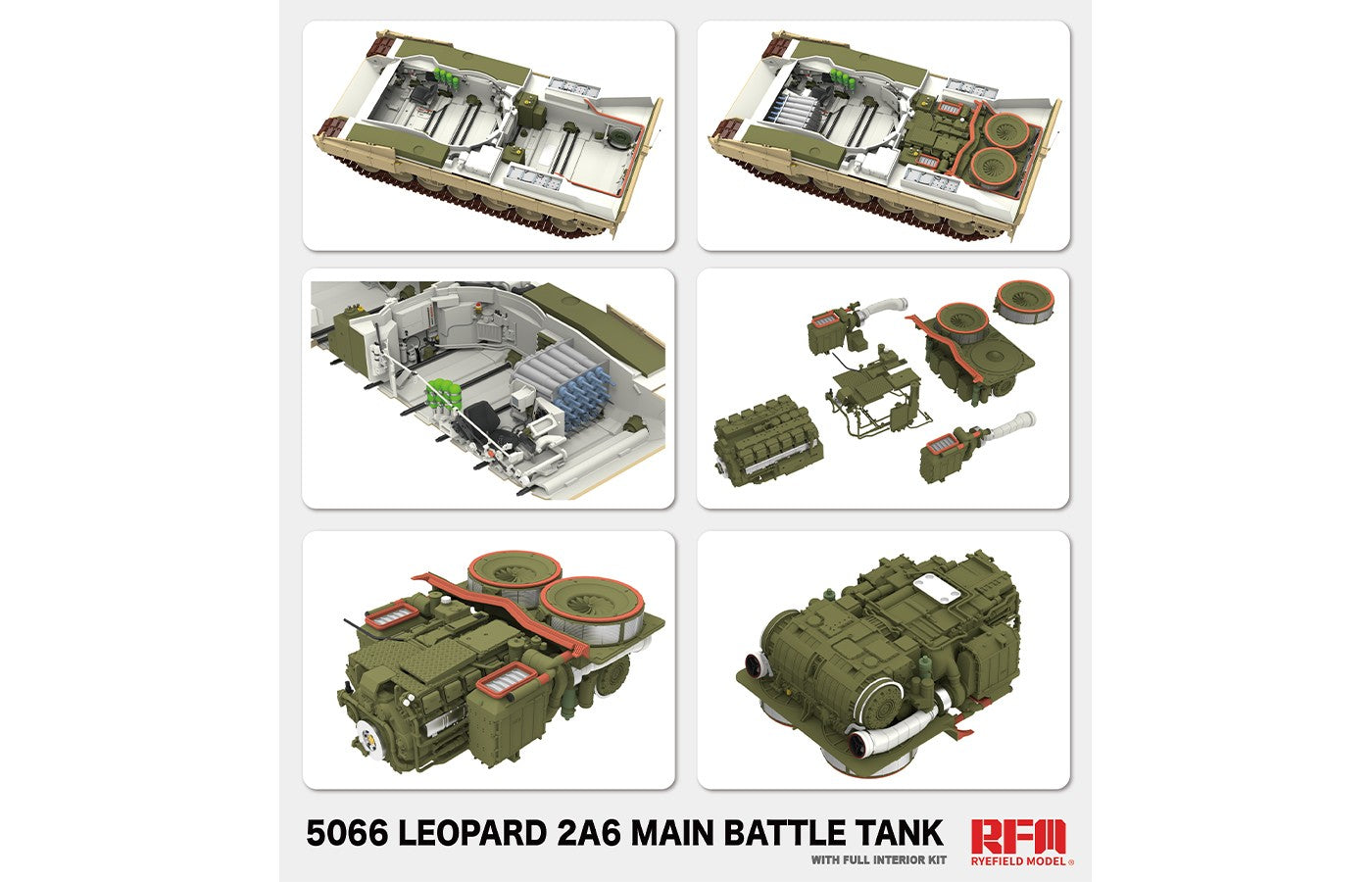 1/35 Leopard 2 A6, Full Interior - Hobby Sense
