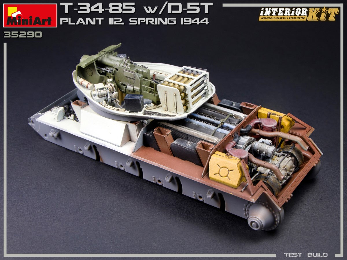 1/35 T34/85 w/D-5T. Plant 112 Spring 1944, Interior Kit - Hobby Sense