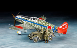 1/48 Kawasaki Ki-61-Id Hien (Tony) & 4x4 Light Vehicle Korugane Set - Hobby Sense