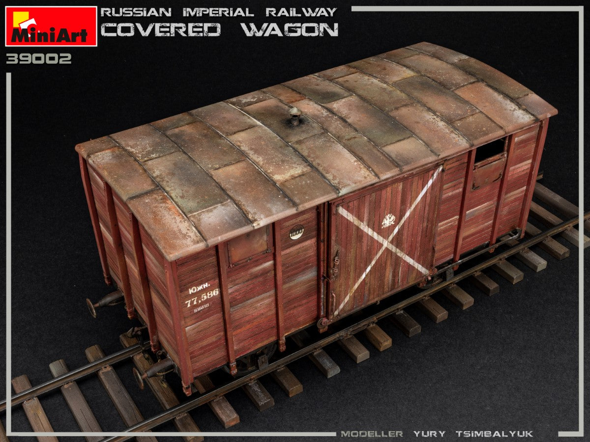 1/35 Russian Imperial Railway Covered Wagon - Hobby Sense