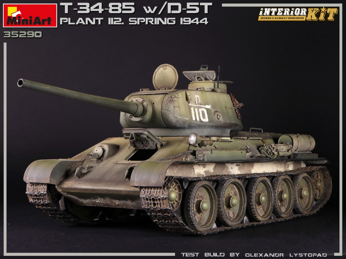 1/35 T34/85 w/D-5T. Plant 112 Spring 1944, Interior Kit - Hobby Sense