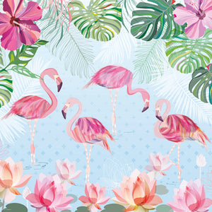 Flamingos and Lilies - Hobby Sense
